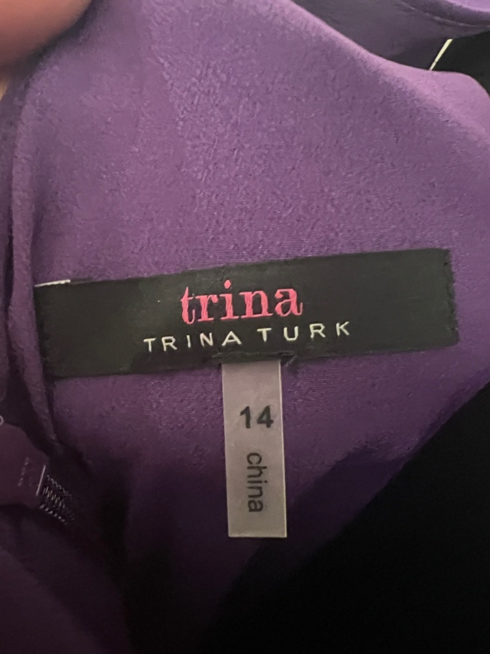 Trina Turk Purple Ruffle-Trim Midi Dress - Picture 2 of 6